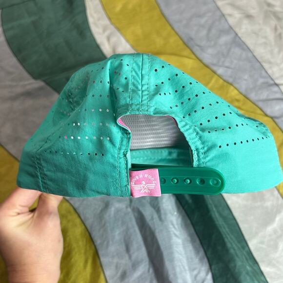 Retro Inspired Rope Hat- Mint Green Pink- Frio River Baseball Cap- River Road - Picture 4 of 6